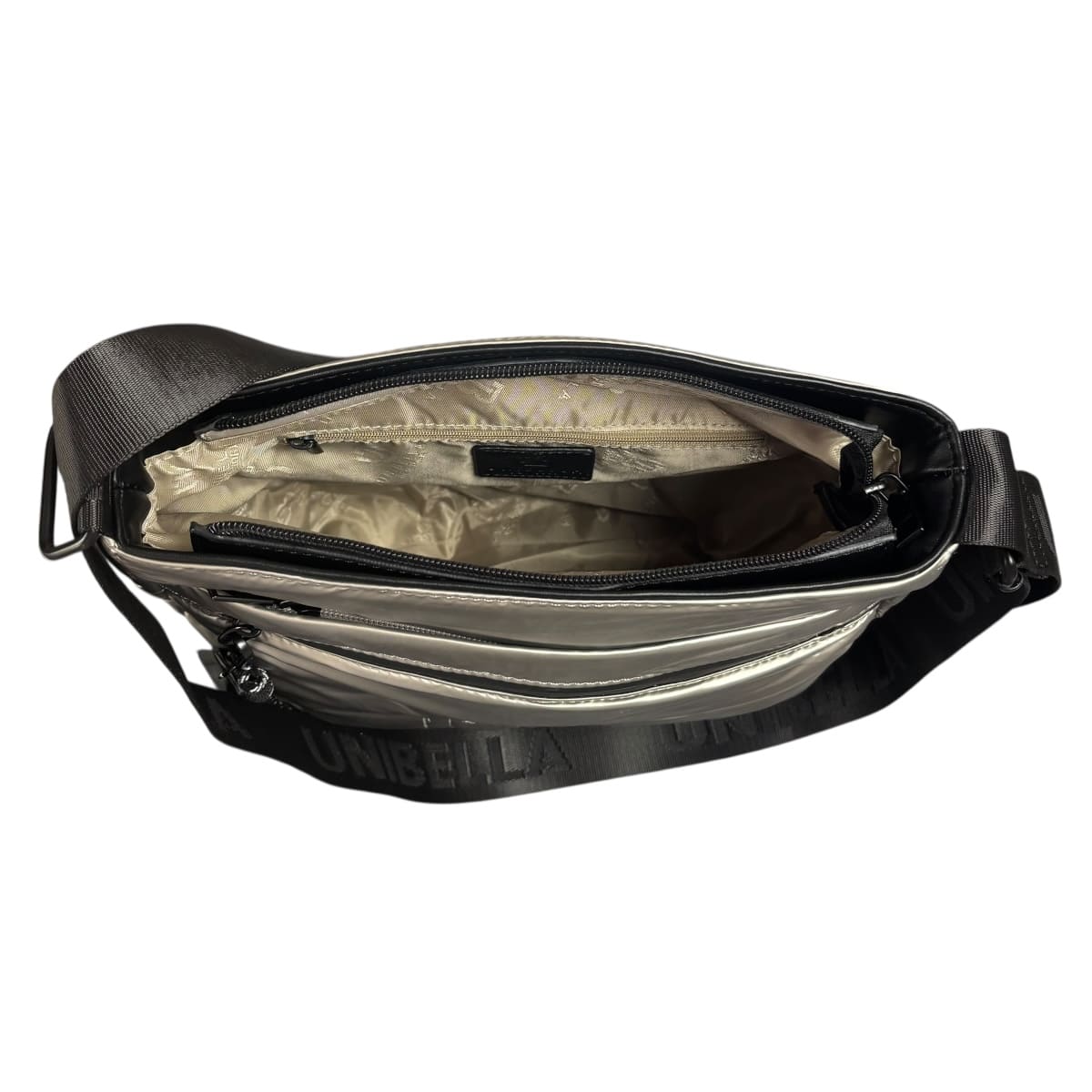 Bolsa Tote Cross Luxo Brand Unibella Color Plata