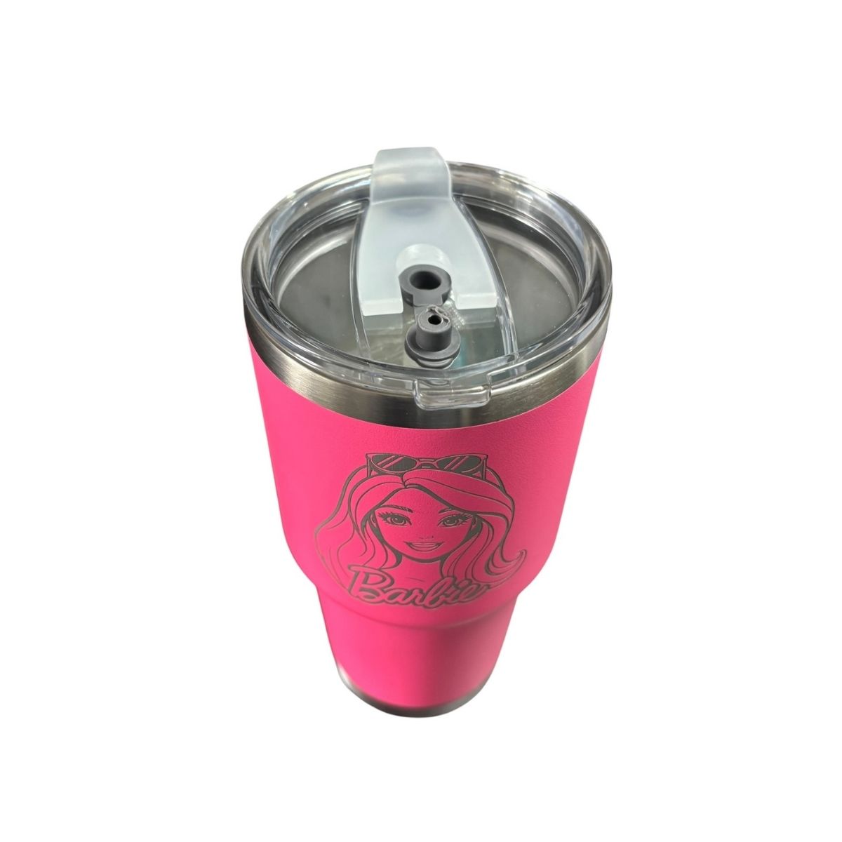 Termo de acero inoxidable Barbie Collection color fucsia de 887 ml sin BPA
