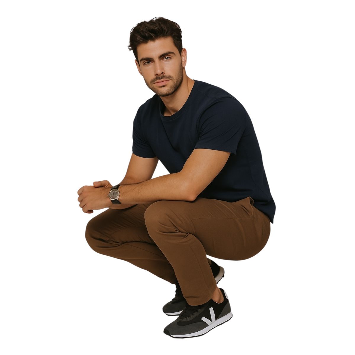 Tenis De Campo Veja Río Branco Color Negro Con Logo Blanco