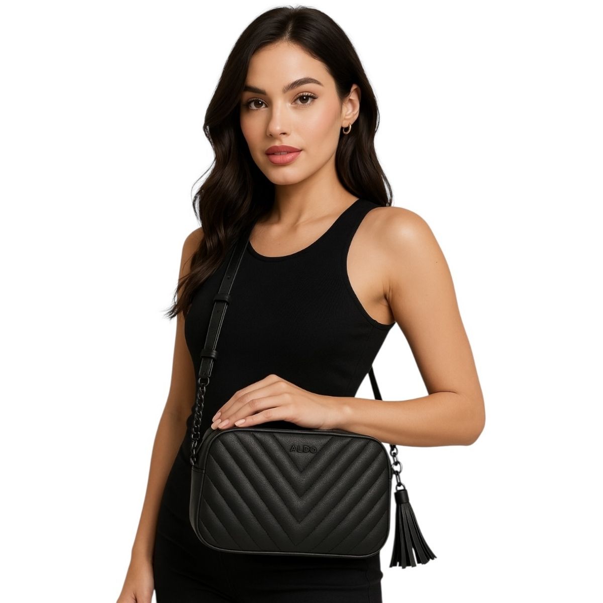 Bolsa Crossbody ALDO Color Negro Con Llavero