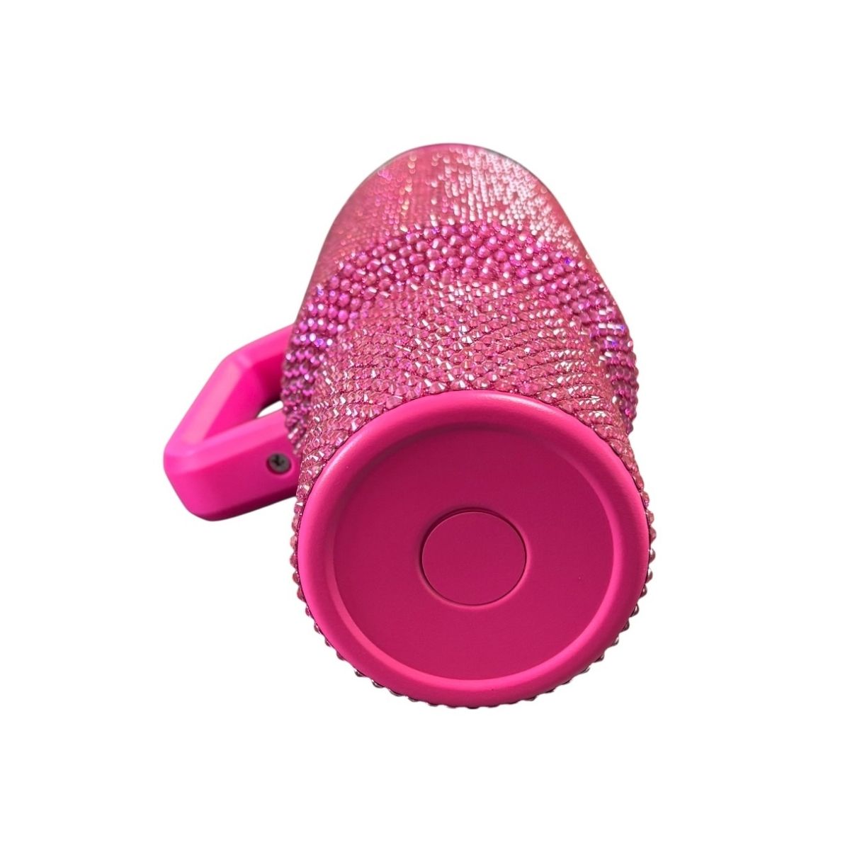 Termo De Acero Inoxidable Macarena Brand Color Rosa Fucsia Brillante Con Cristales