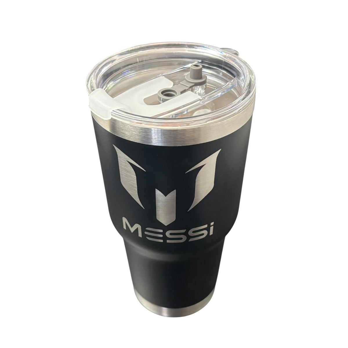Termo De Acero Inoxidable Macarena Brand Color Negro Messi 887 Mililitros
