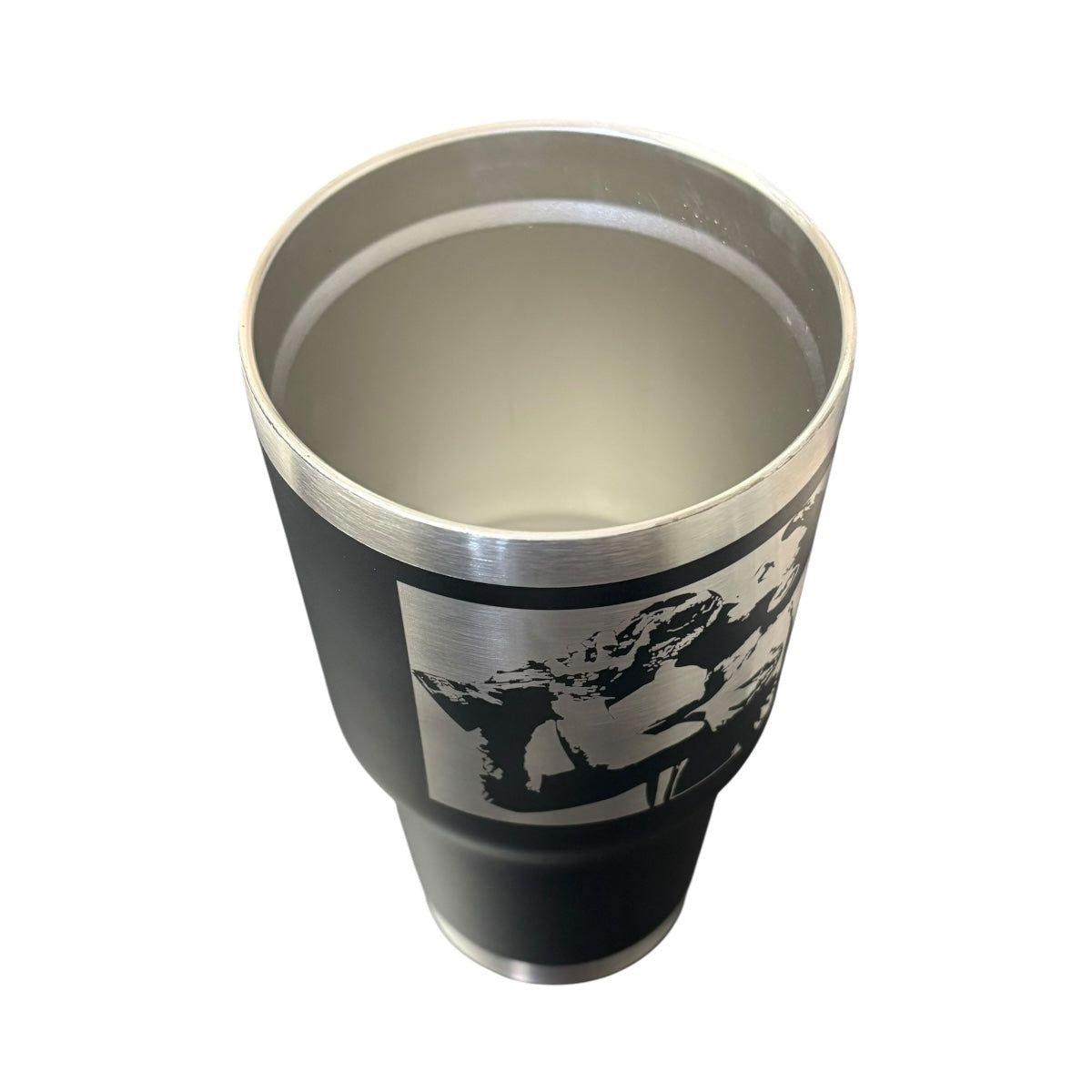 Termo De Acero Inoxidable Macarena Brand Color Negro Messi 887 Mililitros