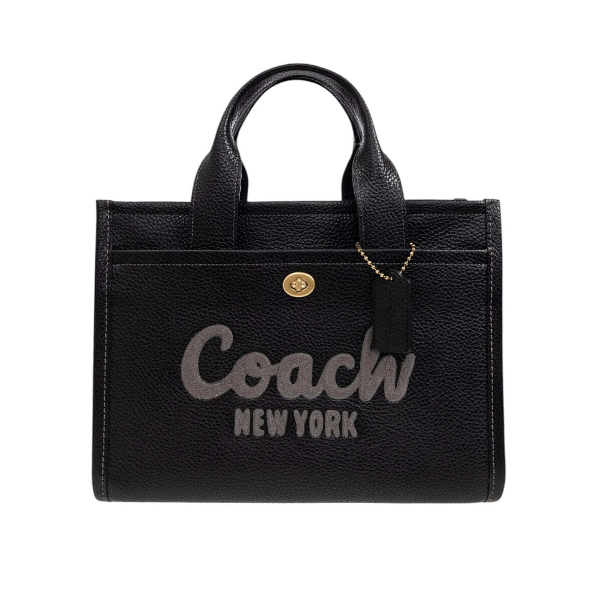 Bolsa Tote Coach Color Negra Cargo Bubble con Logo Bordado