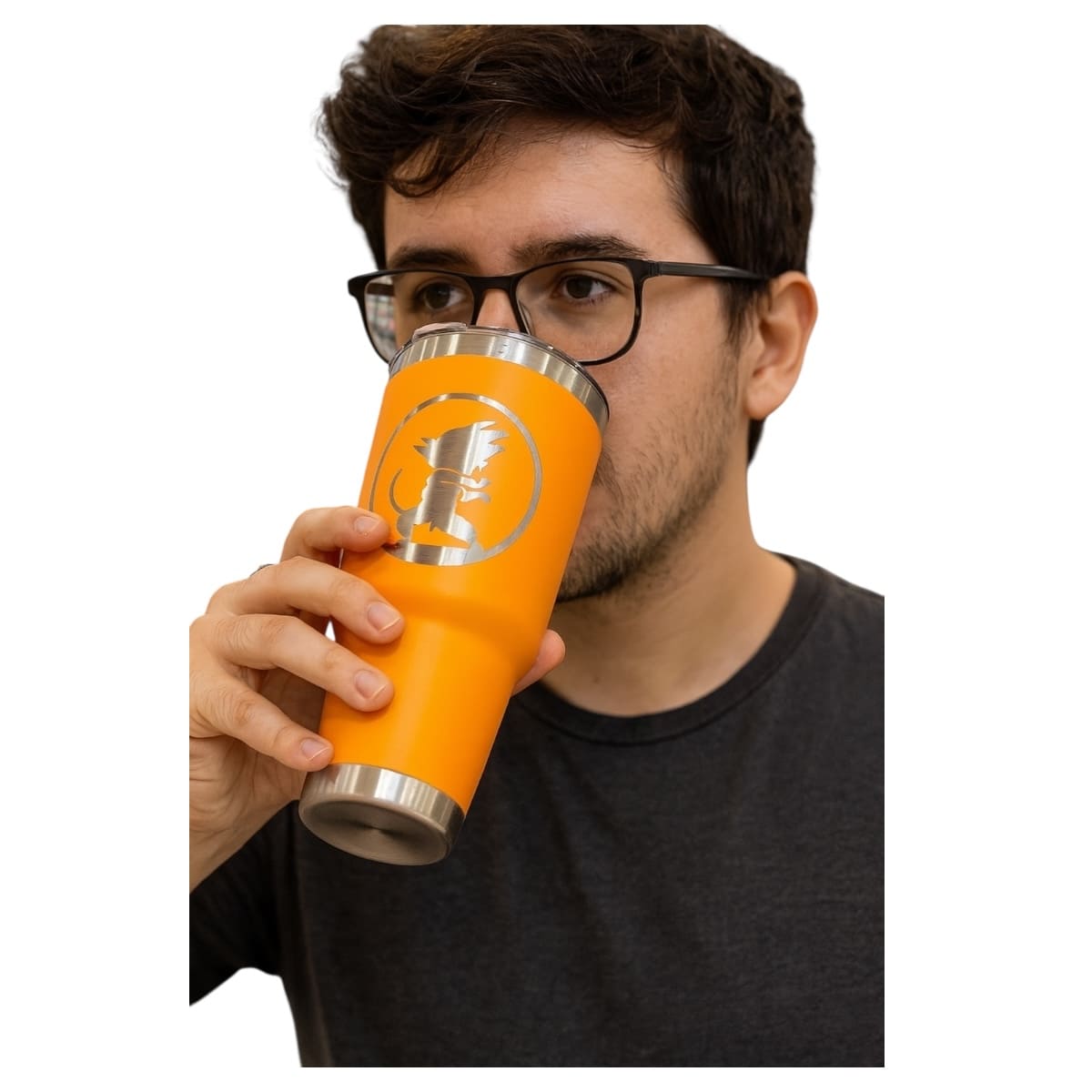 Termo De Acero Inoxidable Macarena Brand Color Naranja Goku 887 Mililitros