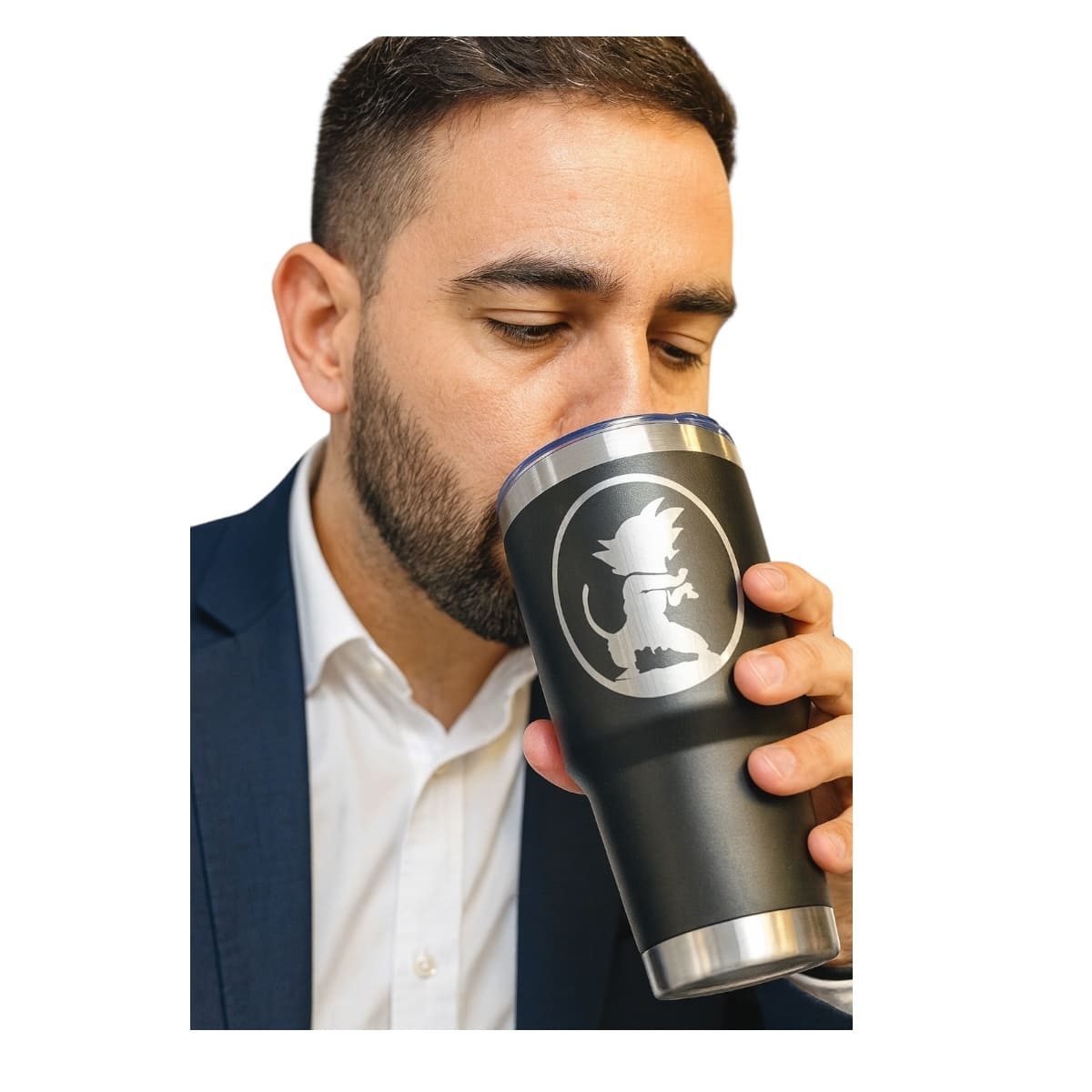 Termo De Acero Inoxidable Macarena Brand Color Negro Goku 887 Mililitros