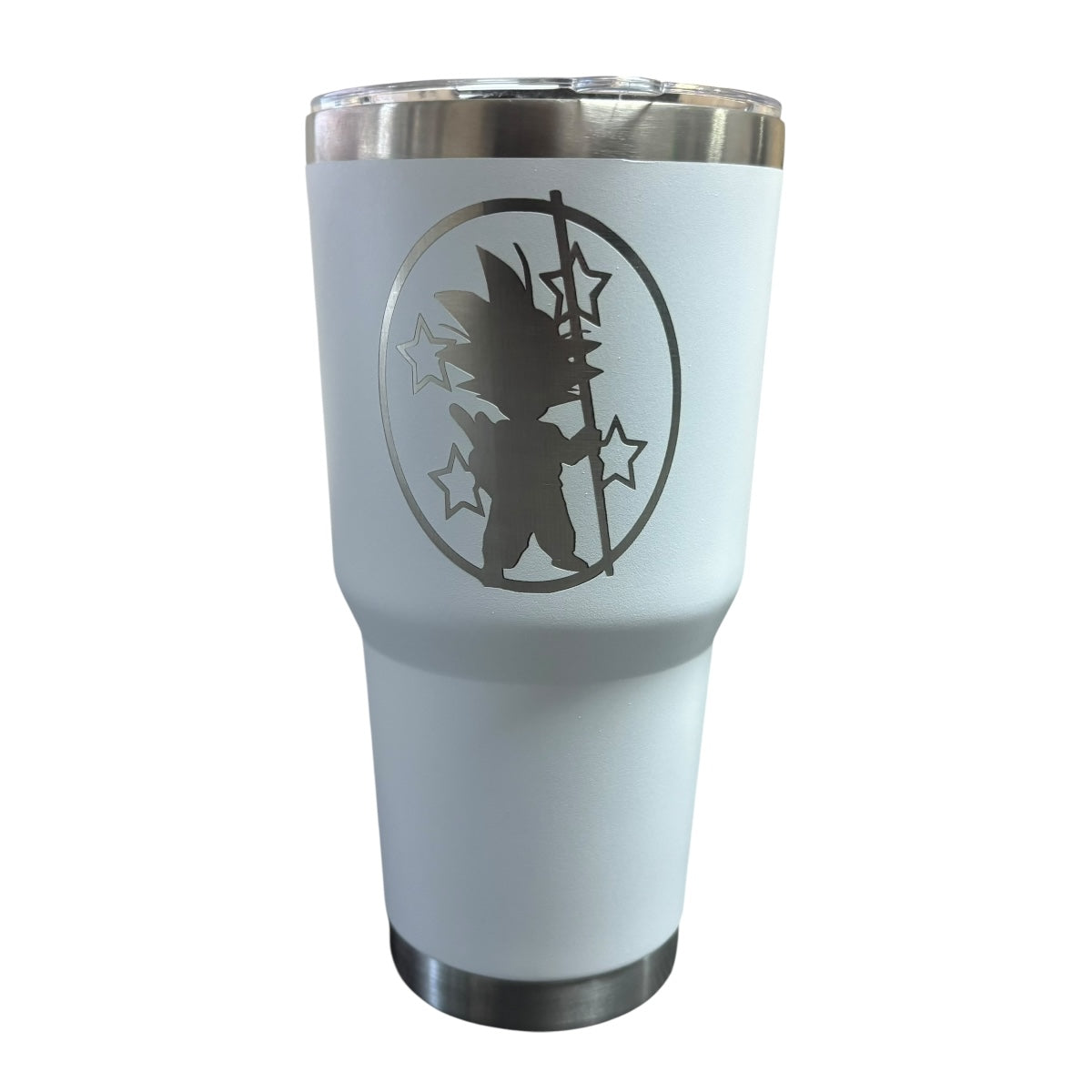 Termo De Acero Inoxidable Macarena Brand Color Blanco Goku II 887 Mililitros