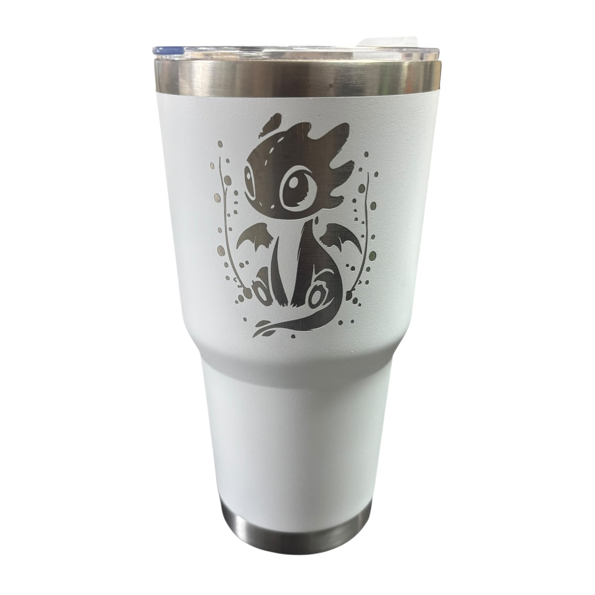 Termo De Acero Inoxidable Macarena Brand Color Blanco Chimuelo 887 Mililitros
