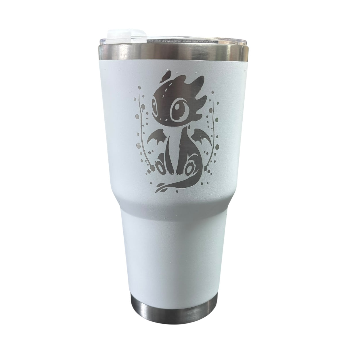 Termo De Acero Inoxidable Macarena Brand Color Blanco Chimuelo 887 Mililitros
