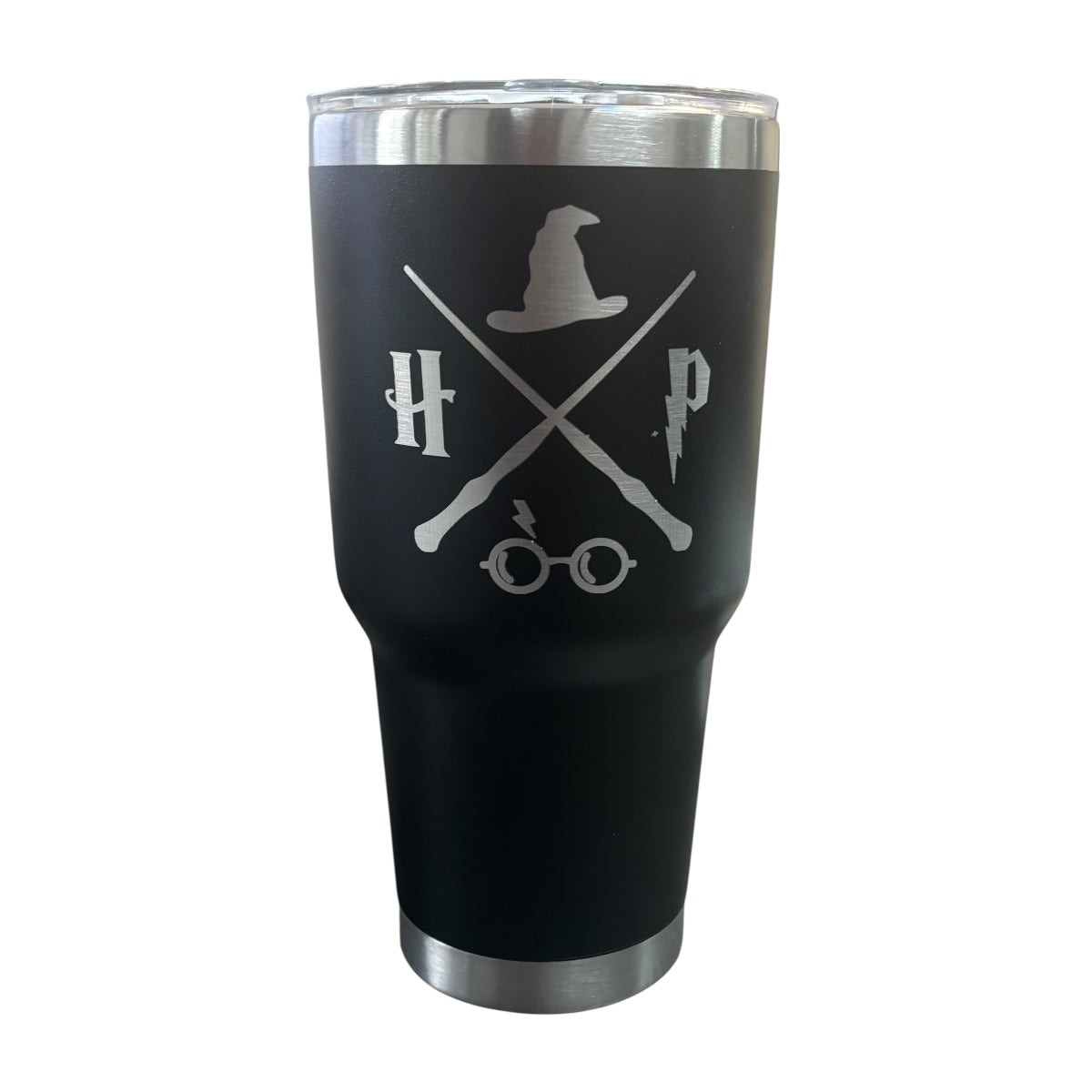 Termo De Acero Inoxidable Macarena Brand Color Negro Harry Potter 887 Mililitros