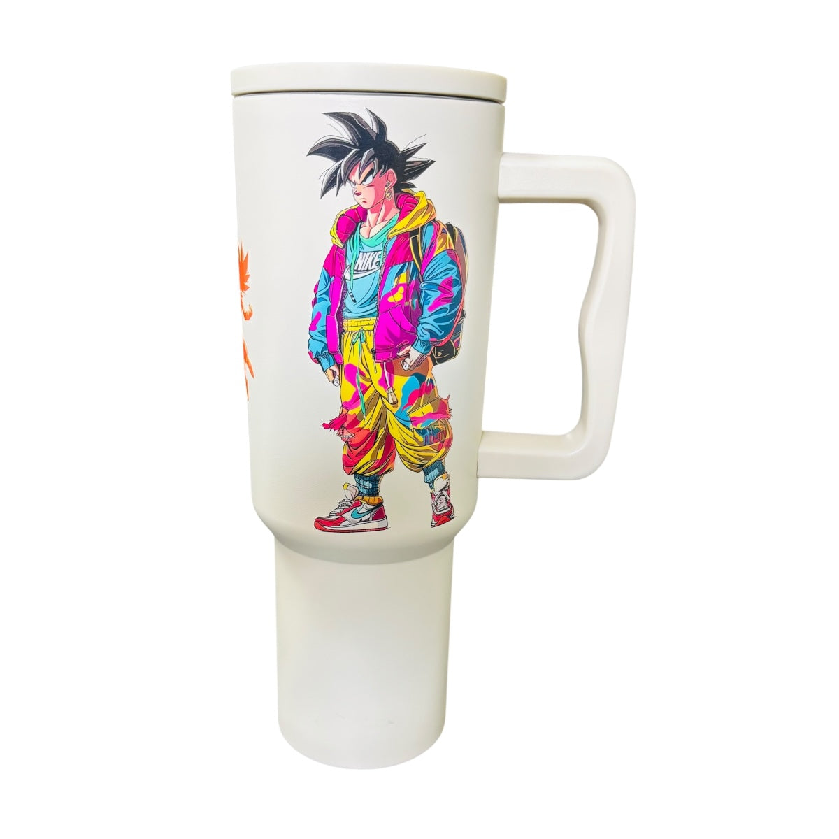Termo De Acero Inoxidable Macarena Brand Color Blanco Mate Goku 1.2 Litros