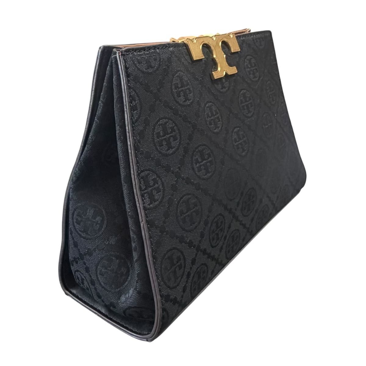 Bolsa Satchel Tory Burch Jacquard Eleanor Color Negro