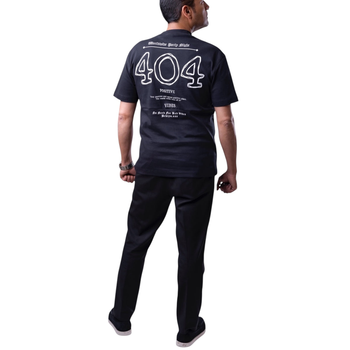 Playera Overside Republic Negra