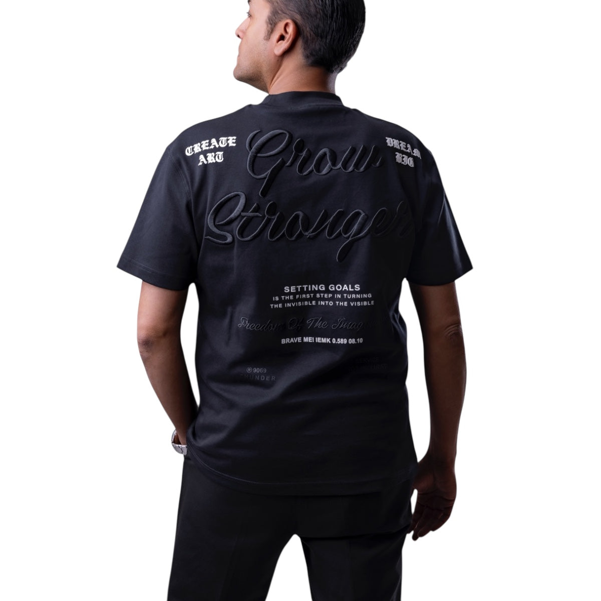 Playera Overside Republic Negra