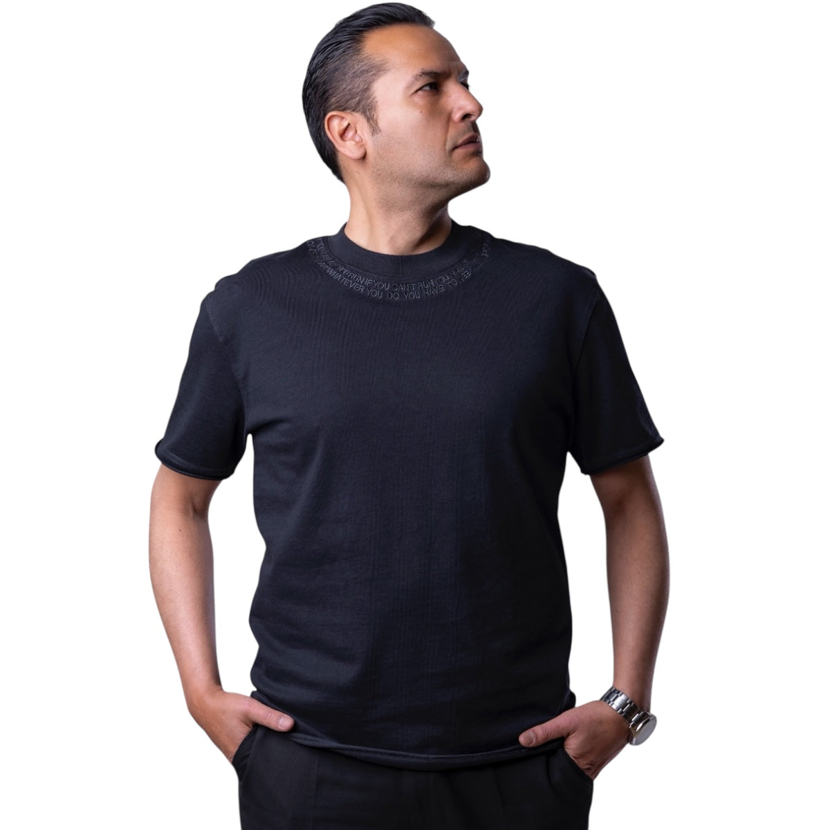 Playera Overside Republic Negra