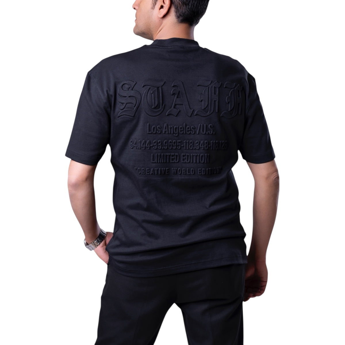 Playera Overside Premium Republic Negra