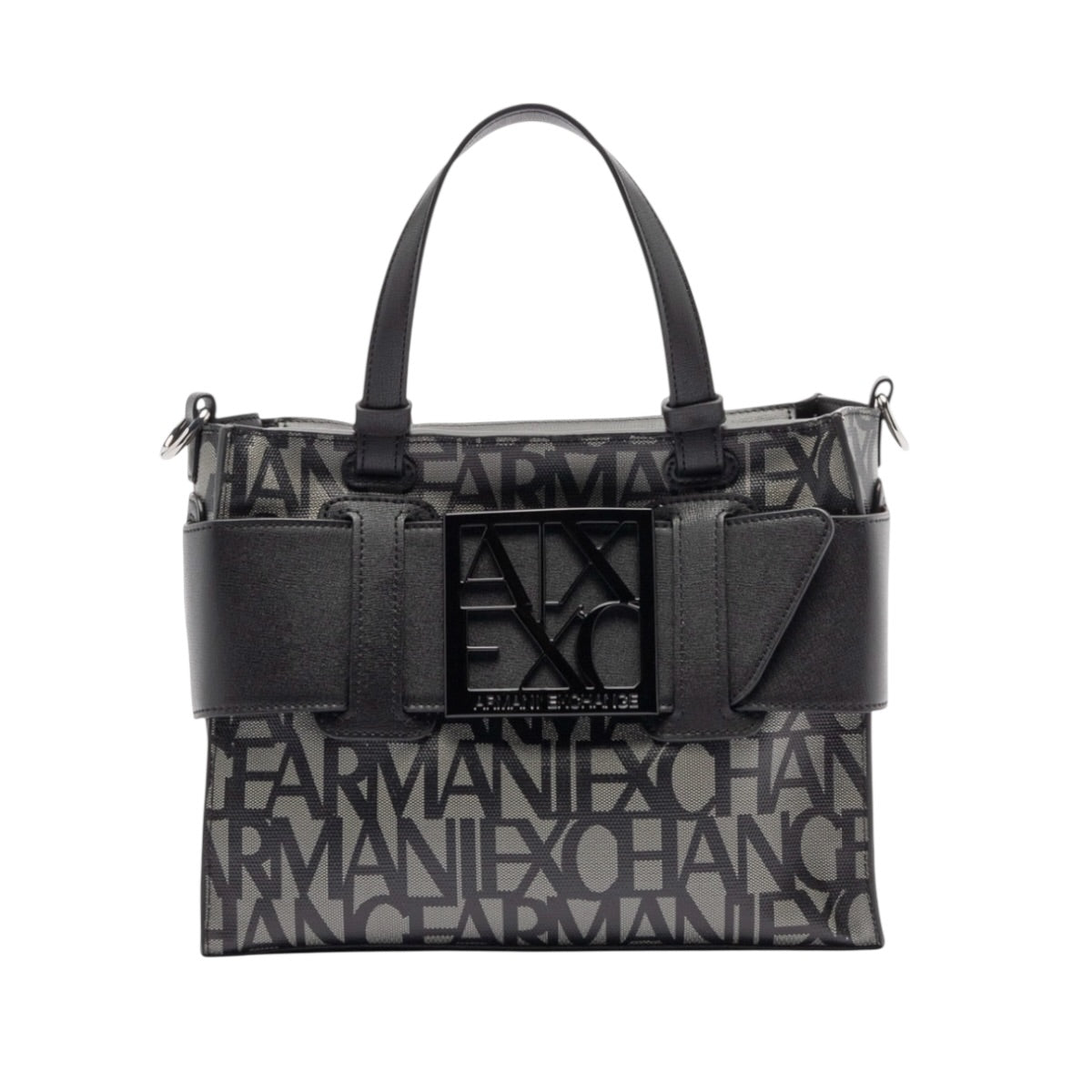 Bolsa Armani Exchange Monogram Shoulder Gris