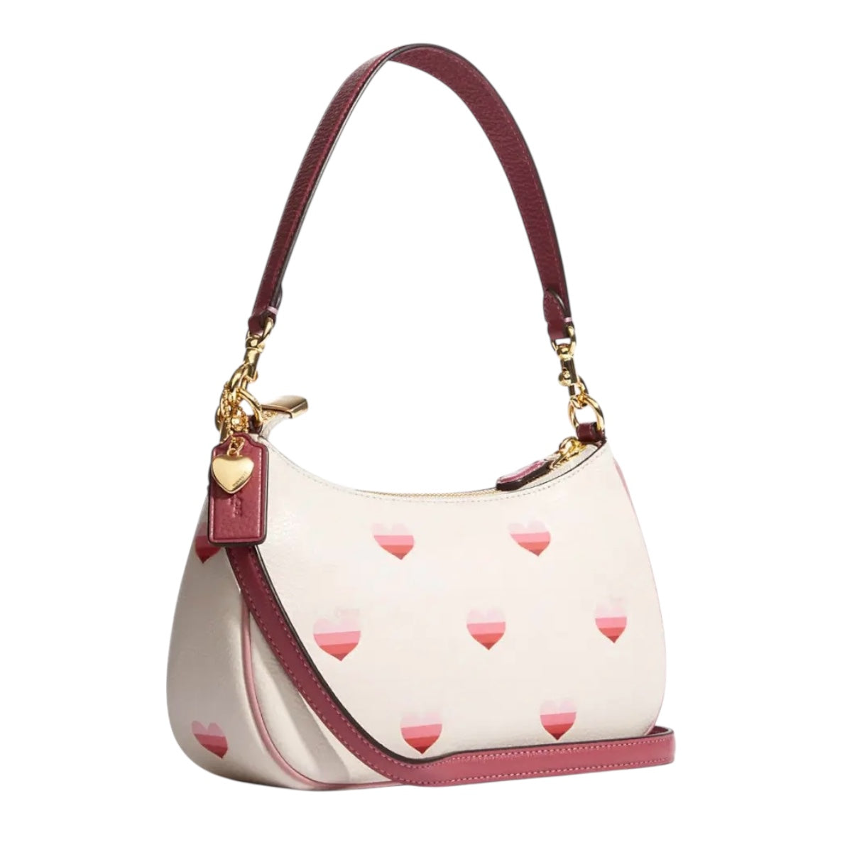Bolsa Crossbody Coach Teri Blanca con Corazones