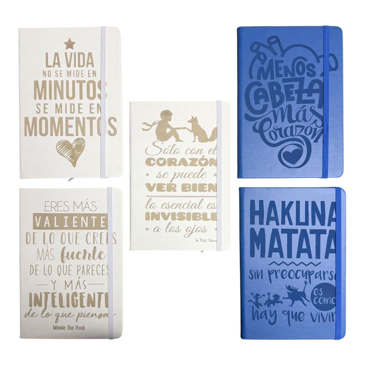 Set de Libretas Macarena Inspiración Diaria Momentos 5 Piezas