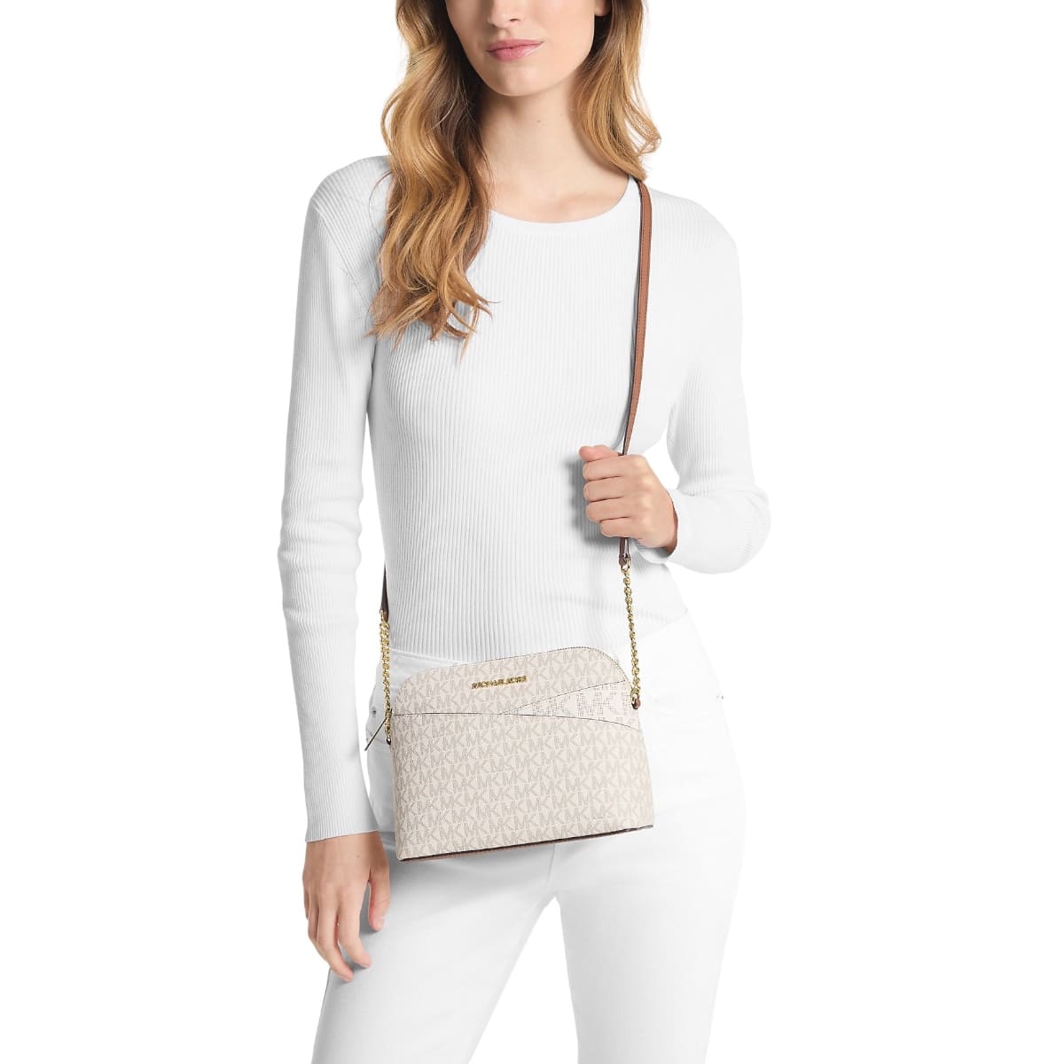 Bolsa Michael Kors Jet Set Travel Blanca