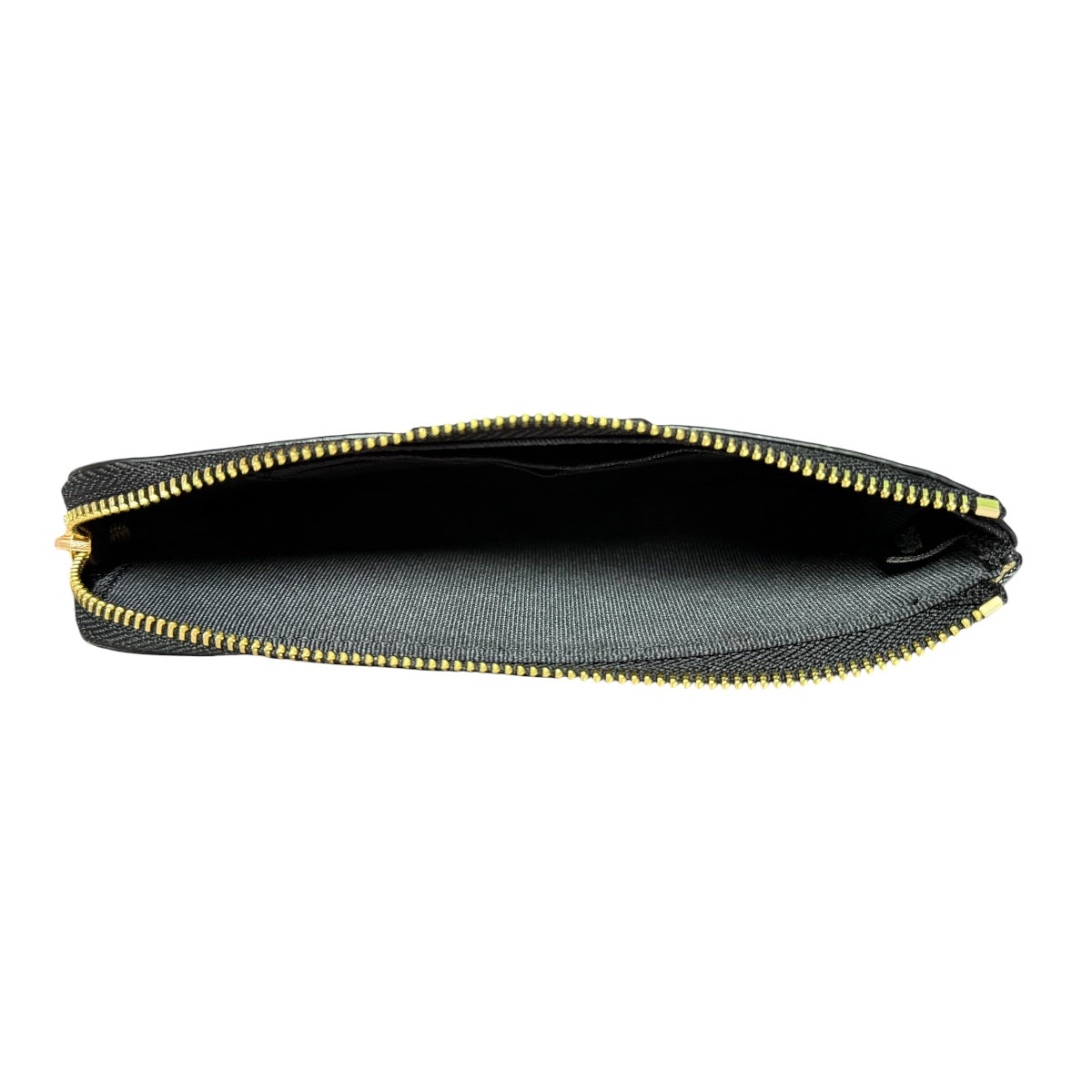 Monedero Coach Corner Zip Gris Con Detalles Negro
