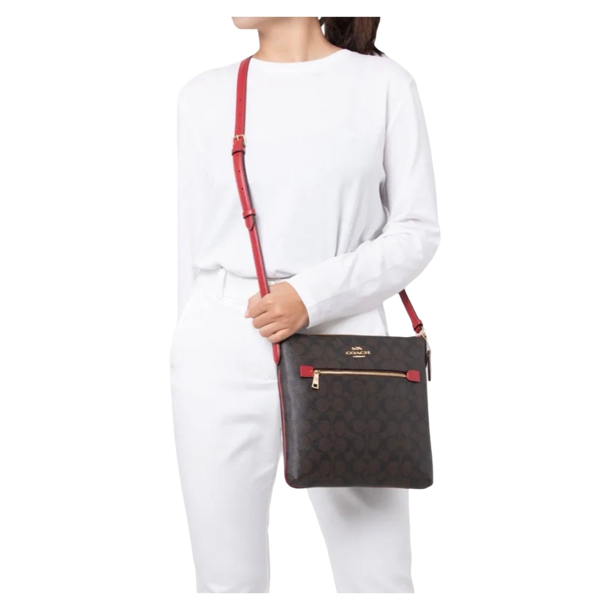 Bolsa Crossbody Coach Rowan Café