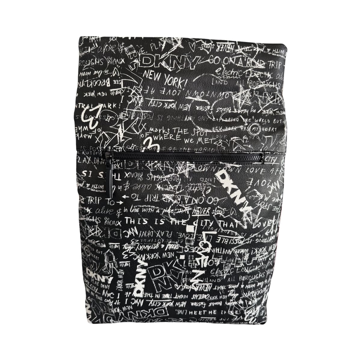 Mochila DKNY Grafiti Negro Logo Blanco