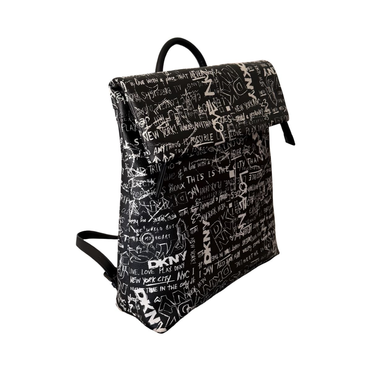 Mochila DKNY Grafiti Negro Logo Blanco