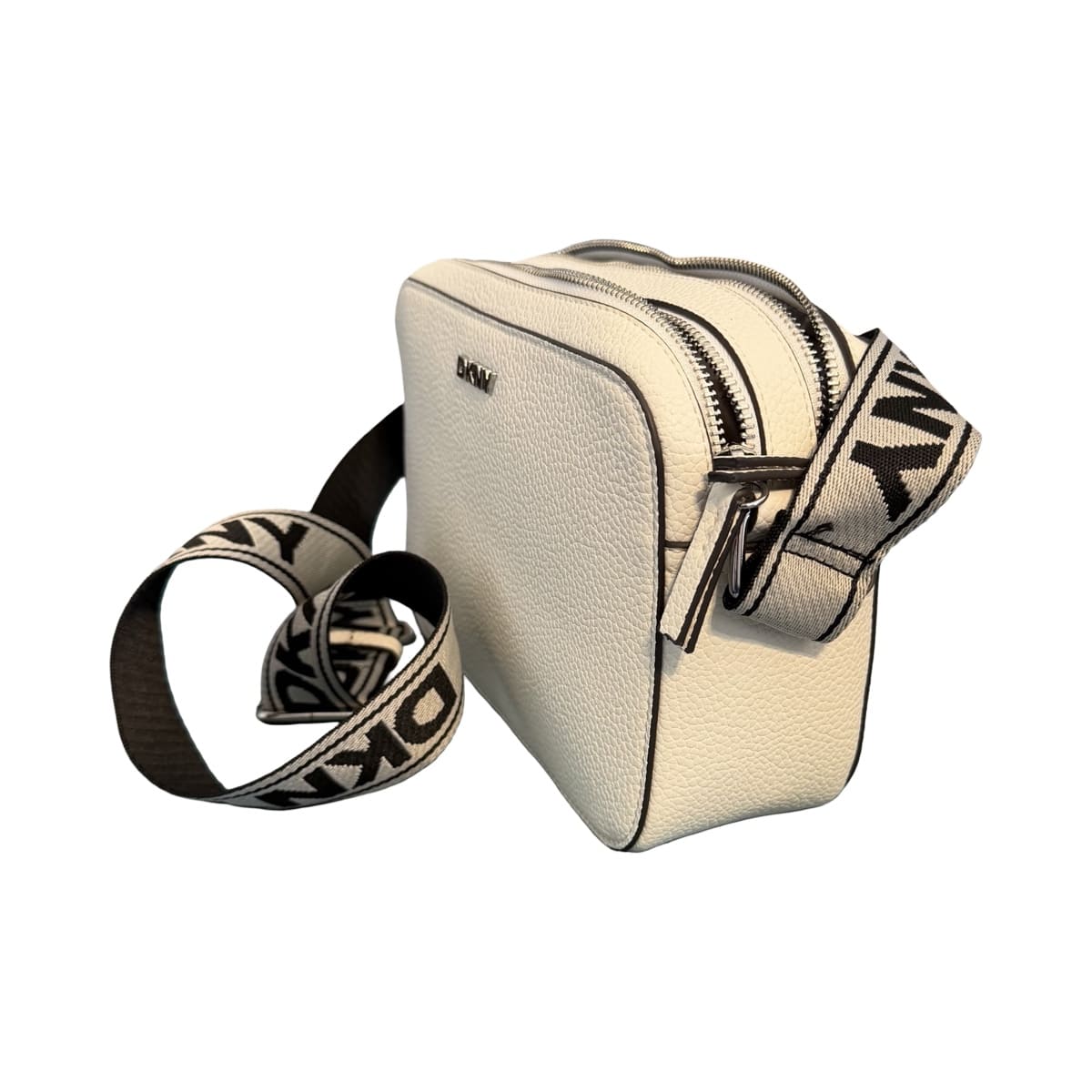 Bolsa Crossbody DKNY Blanca Cadena Negra