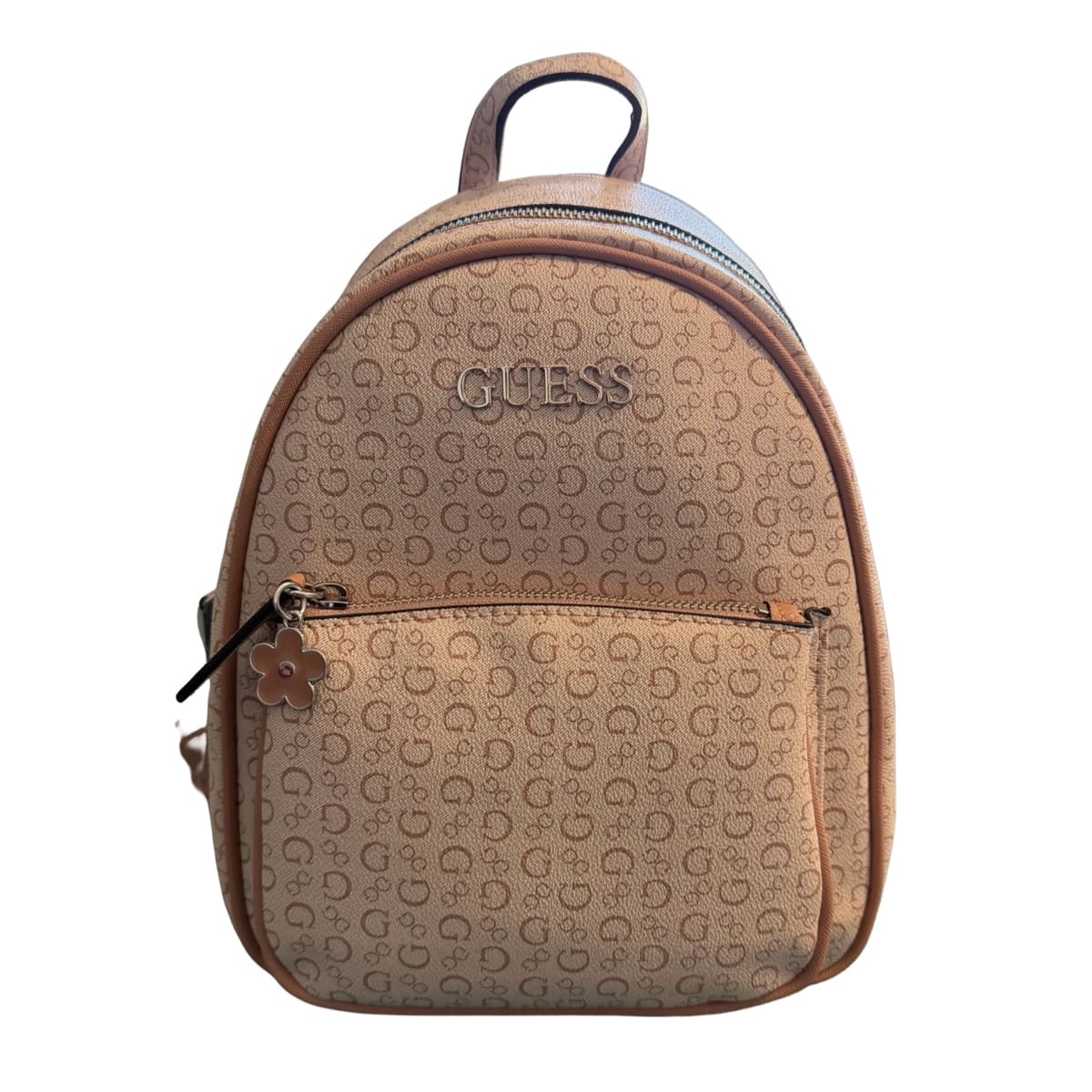 Mochila Mini Guess Monogram Rosa Claro