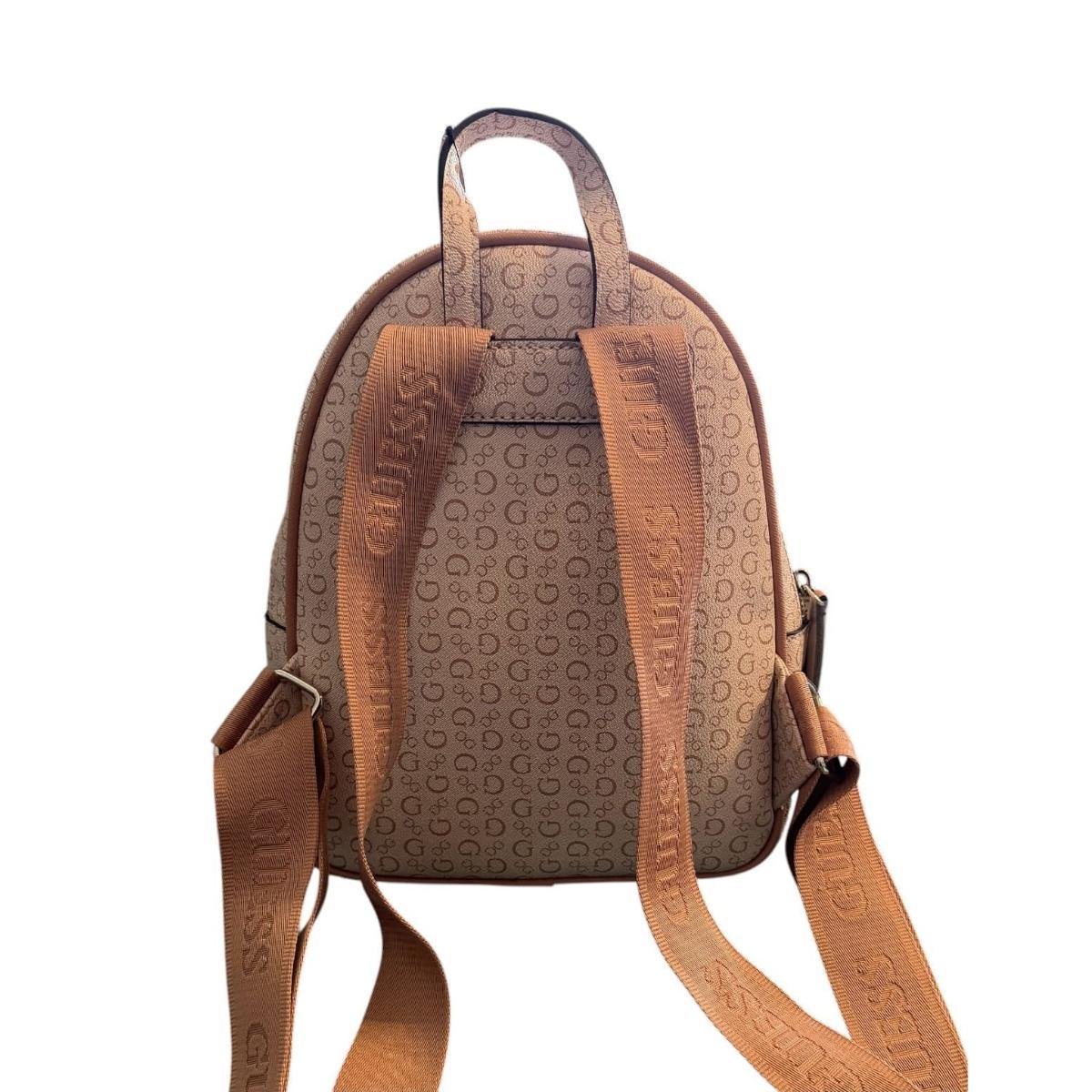 Mochila Mini Guess Monogram Rosa Claro