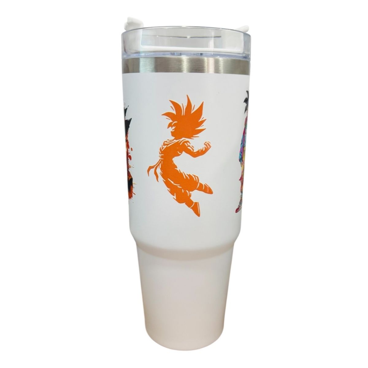 Termo De Acero Inoxidable Macarena Brand Color Blanco Goku 887 Mililitros