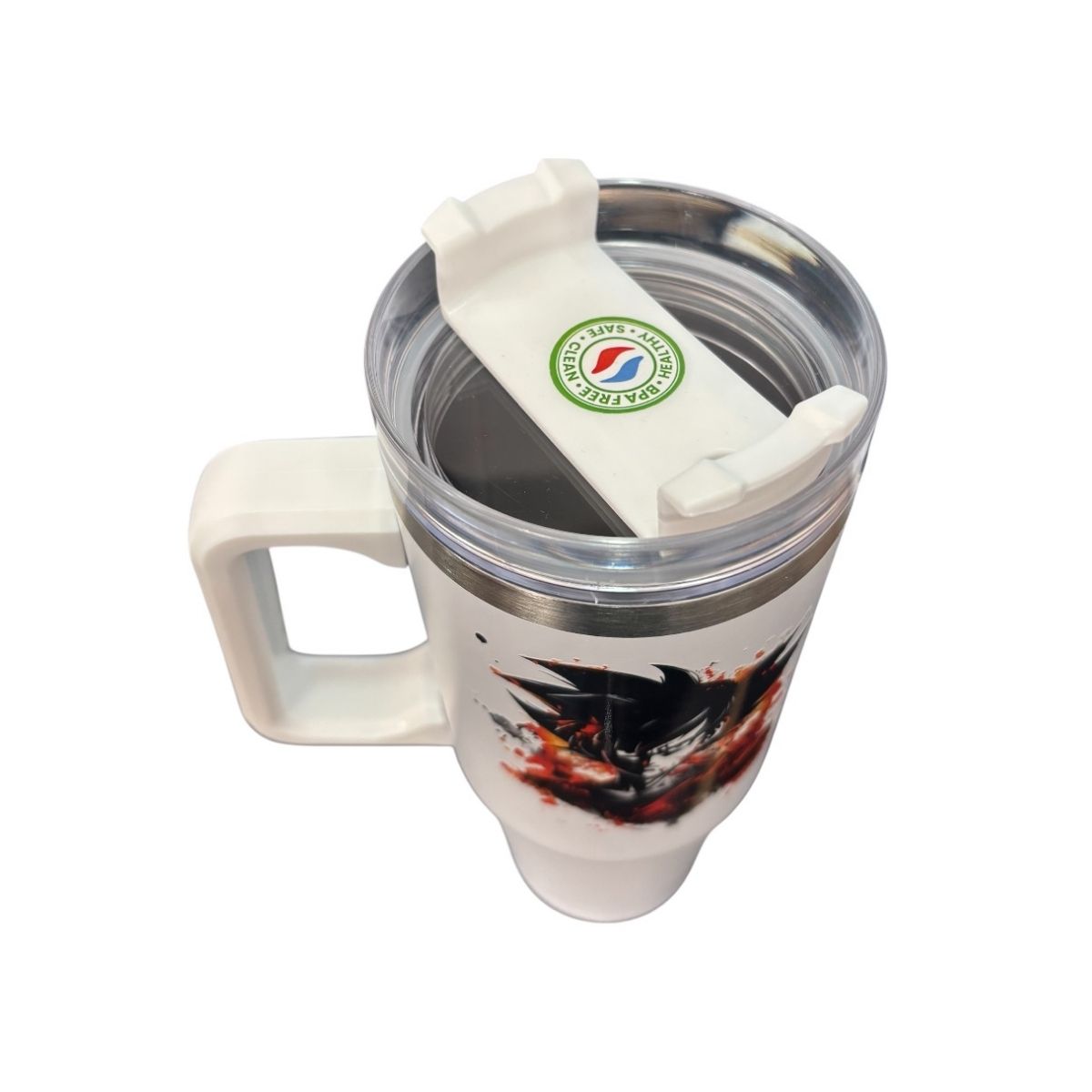 Termo De Acero Inoxidable Macarena Brand Color Blanco Goku 887 Mililitros
