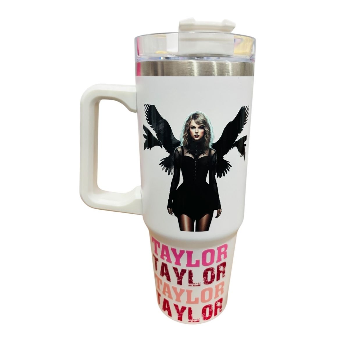 Termo De Acero Inoxidable Macarena Brand Color Blanco Taylor Swift 887 Mililitros