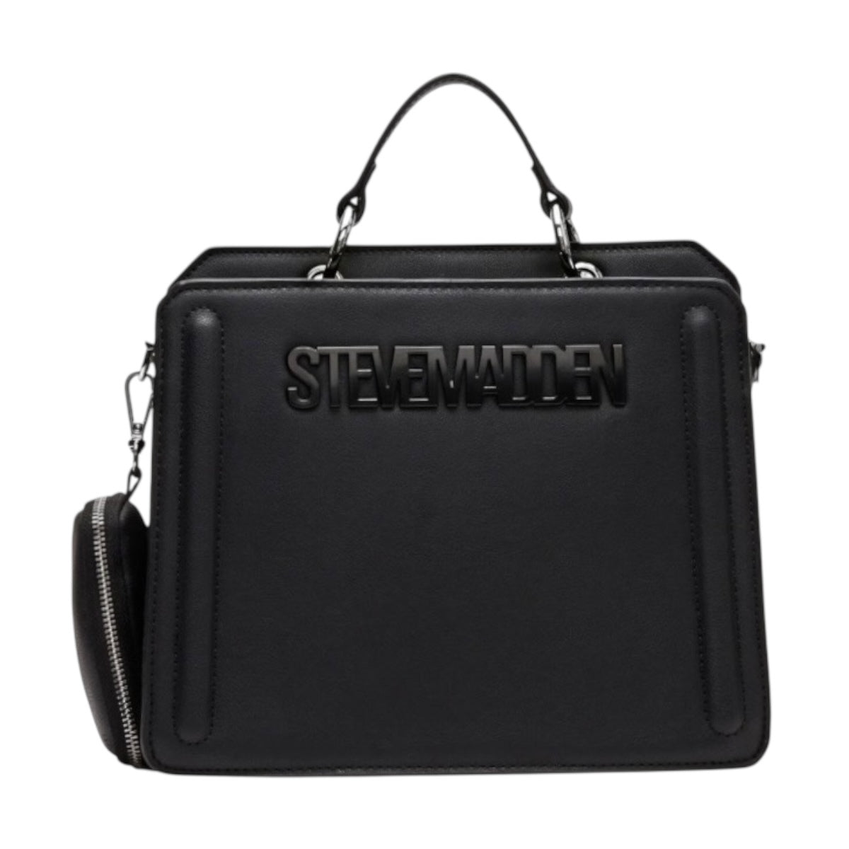 Bolsa Bevelyn Steve Madden color negro Piel 100%, con asa desmontable
