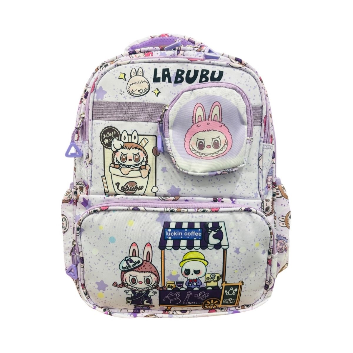 Mochila Escolar Labubu Color Lila