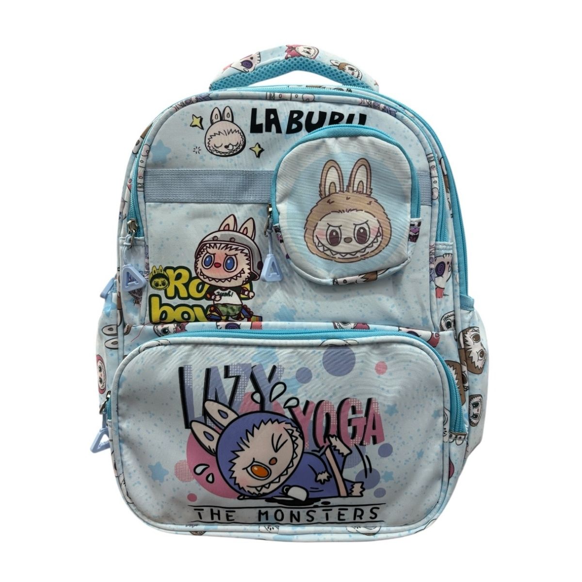 Mochila Escolar Labubu Color Azul