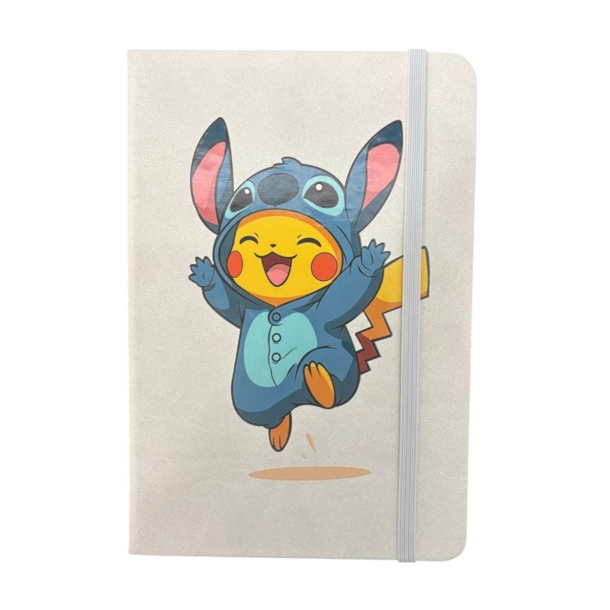 Libreta Estilo Francés Color Blanco Hojas Rayadas Pikachu