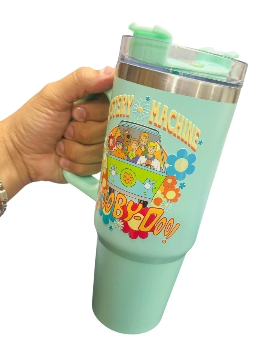 Termo de acero inoxidable color menta, Scooby Doo
