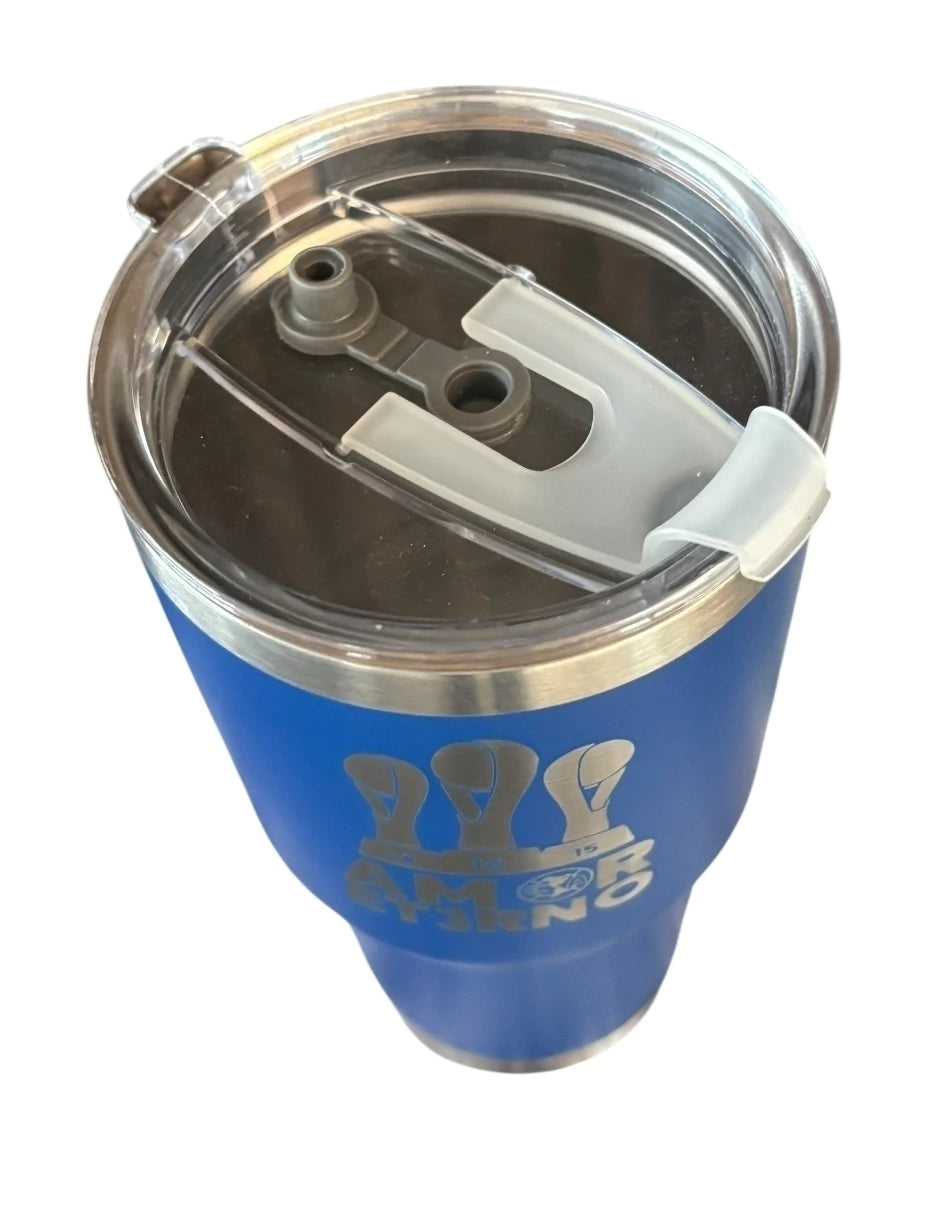 Termo de acero inoxidable color Azul, Club América