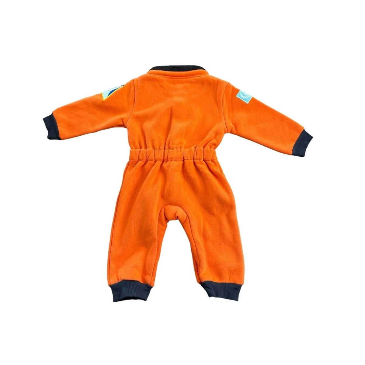 Mameluco Disfraz para bebe de astronauta color naranja, algodon 100%