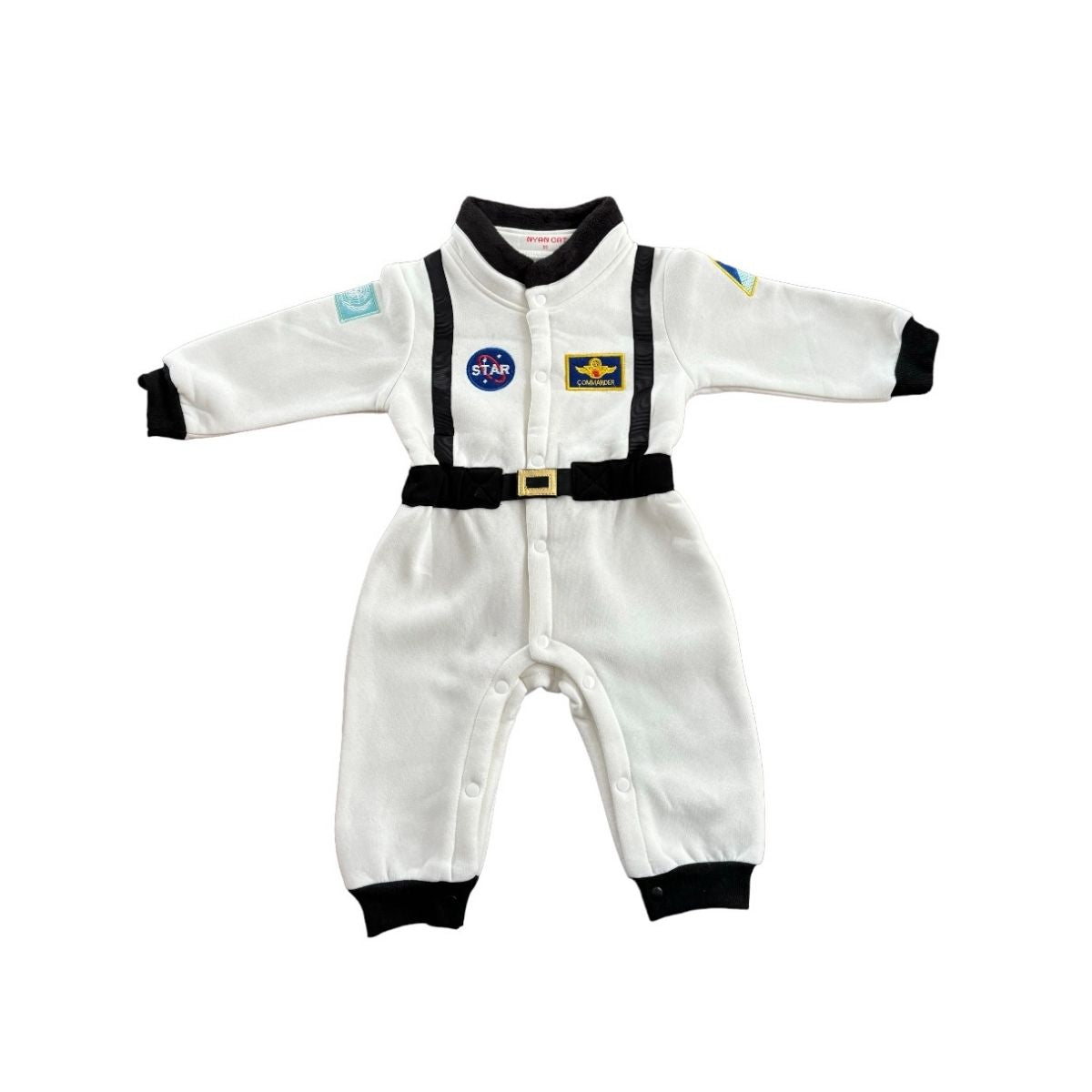 Mameluco Disfraz para bebe de astronauta color blanco, algodon 100%