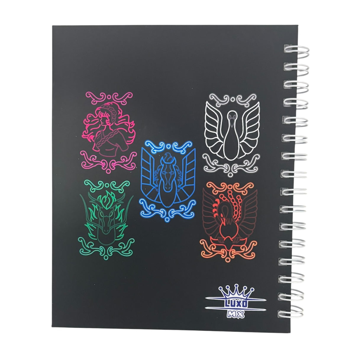 Libreta estilo francés de tapa dura laminado soft touch con espiral metálico, El Caballeros del Zodiaco
