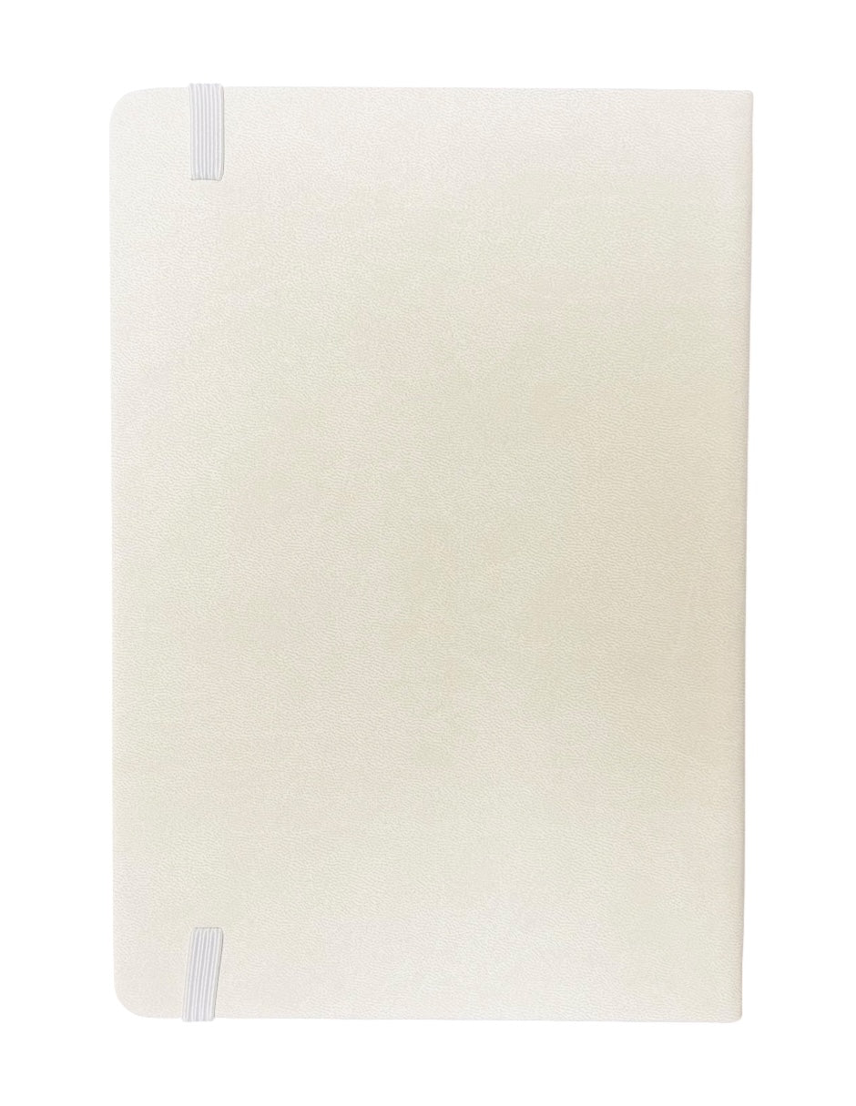 Libreta estilo francés color blanco, grabada en laser, Cantinflas