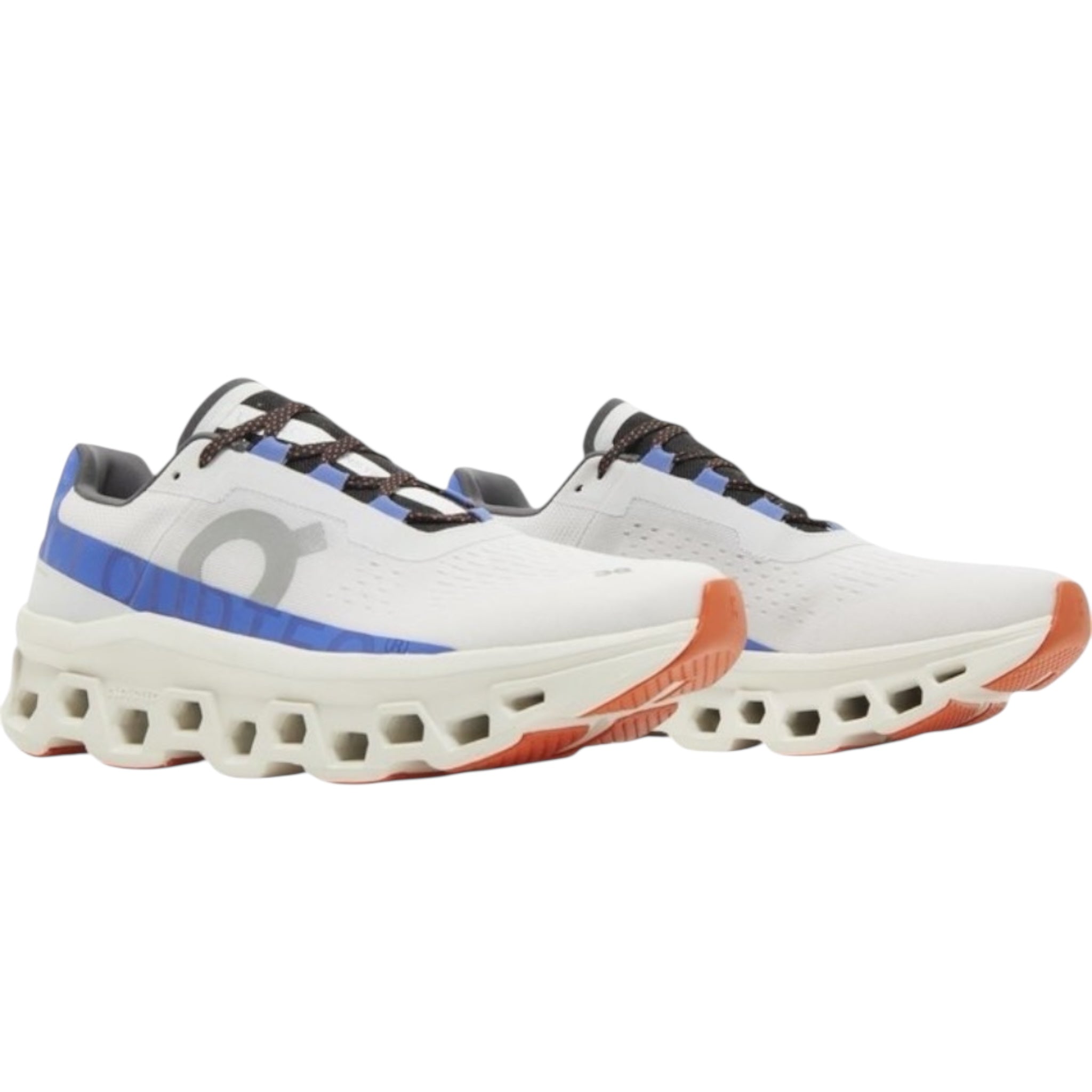 Tenis On Cloud Cloudmonster color blanco con suela naranja para hombre