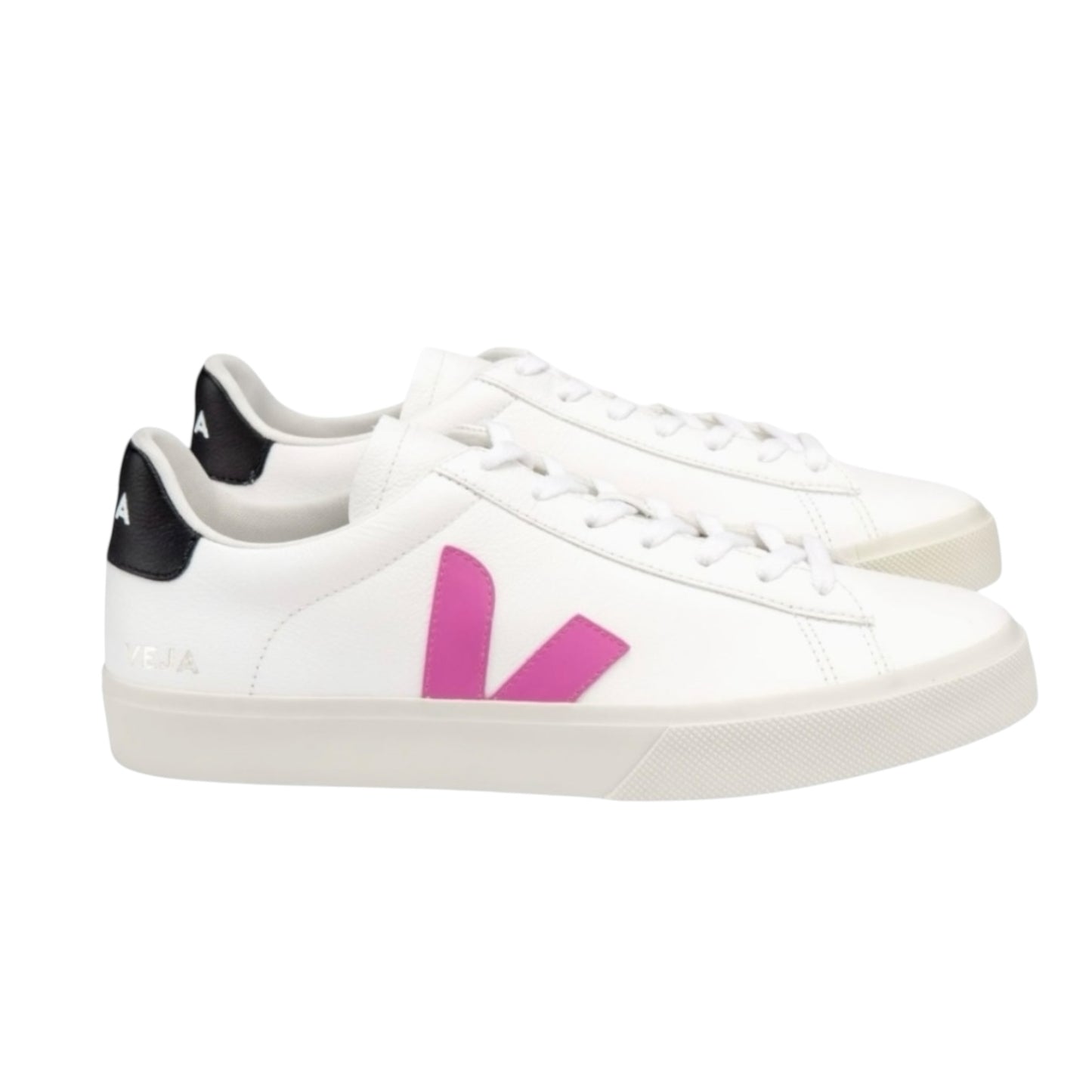 Tenis De Campo Veja Color Blanco Con Logo Fucsia