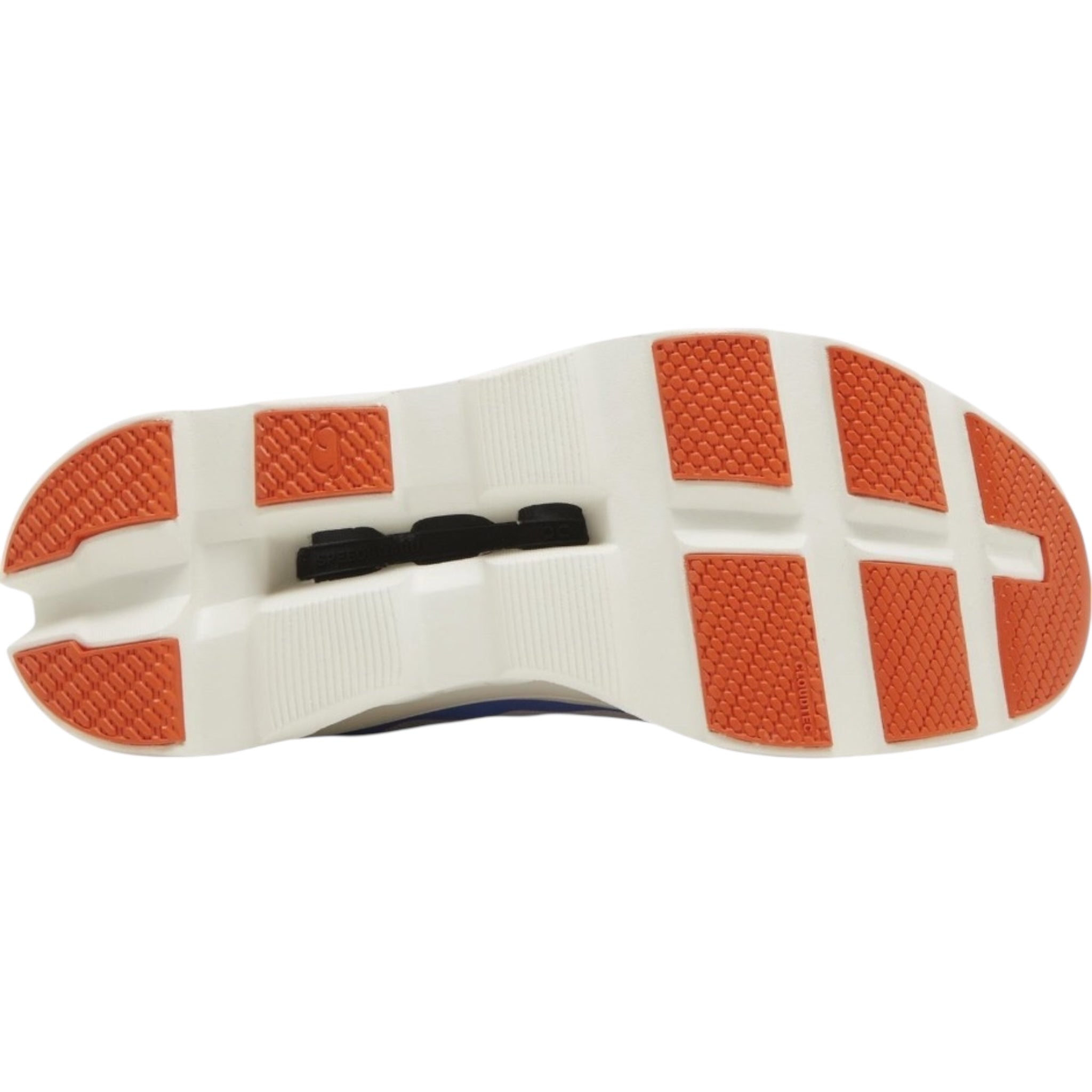 Tenis On Cloud Cloudmonster color blanco con suela naranja para hombre