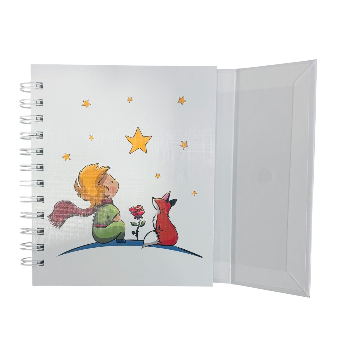 Libreta estilo francés de tapa dura laminado liso con espiral metálico El Principito