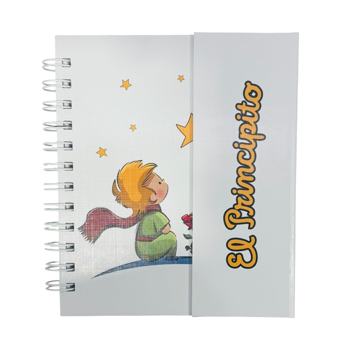 Libreta estilo francés de tapa dura laminado liso con espiral metálico El Principito