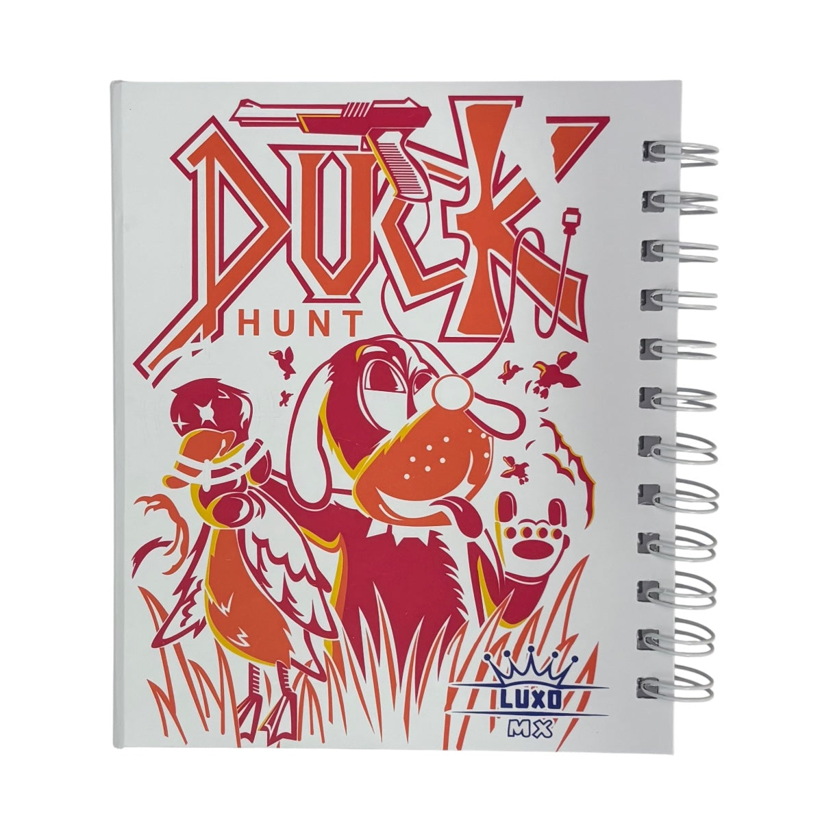 Libreta de tapa dura laminado liso con espiral metálico en la lateral con solapa protectora, Nintendo